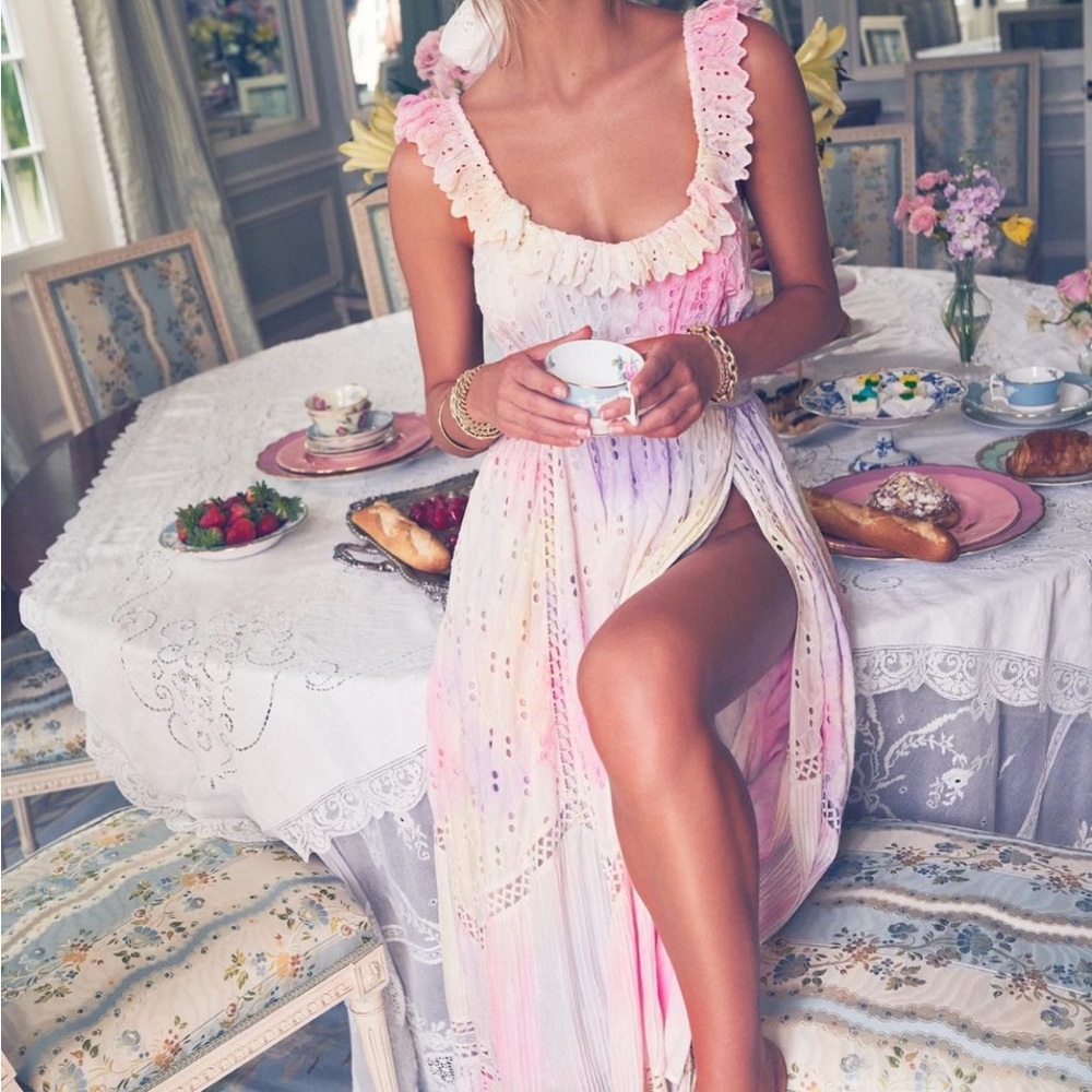 LOVESHACKFANCY Tie Dye Maxi Dress Founder Favorite - Picture 4 of 13